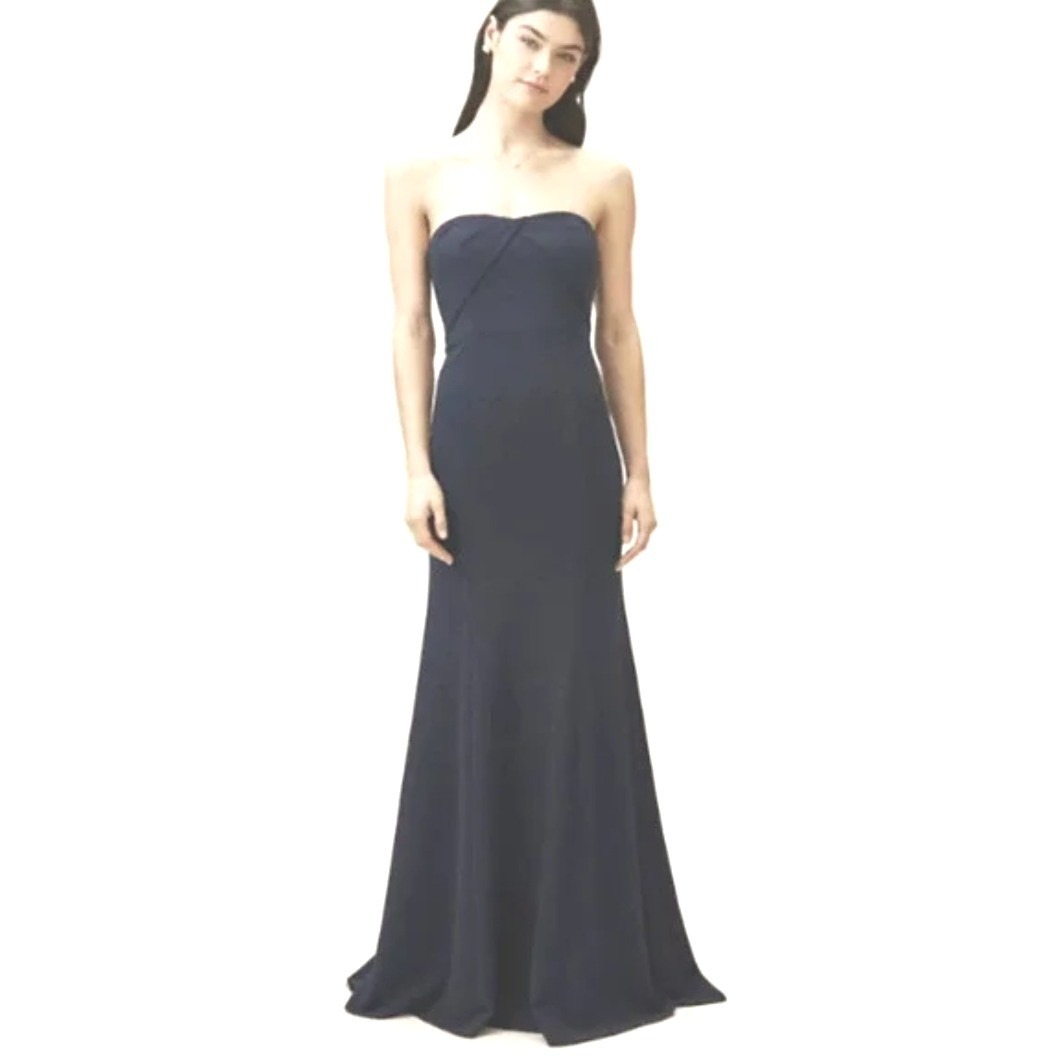 Watters Strapless Evening Gown Midnight Blue Size 10 Nwt Style 06806r